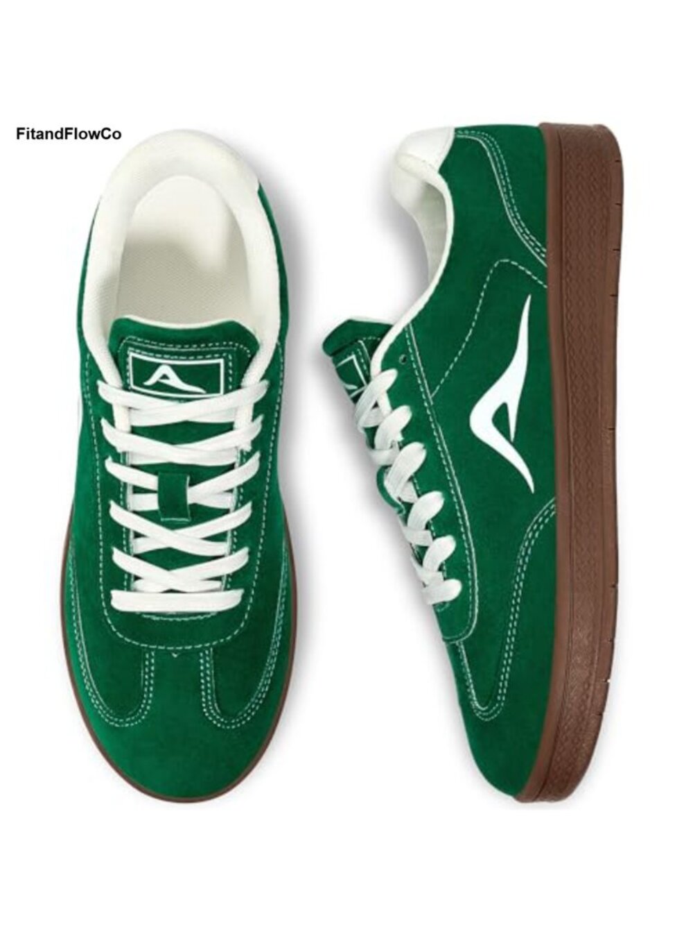 Women's Retro Lace-Up Skate Sneakers Faux Leather Comfort